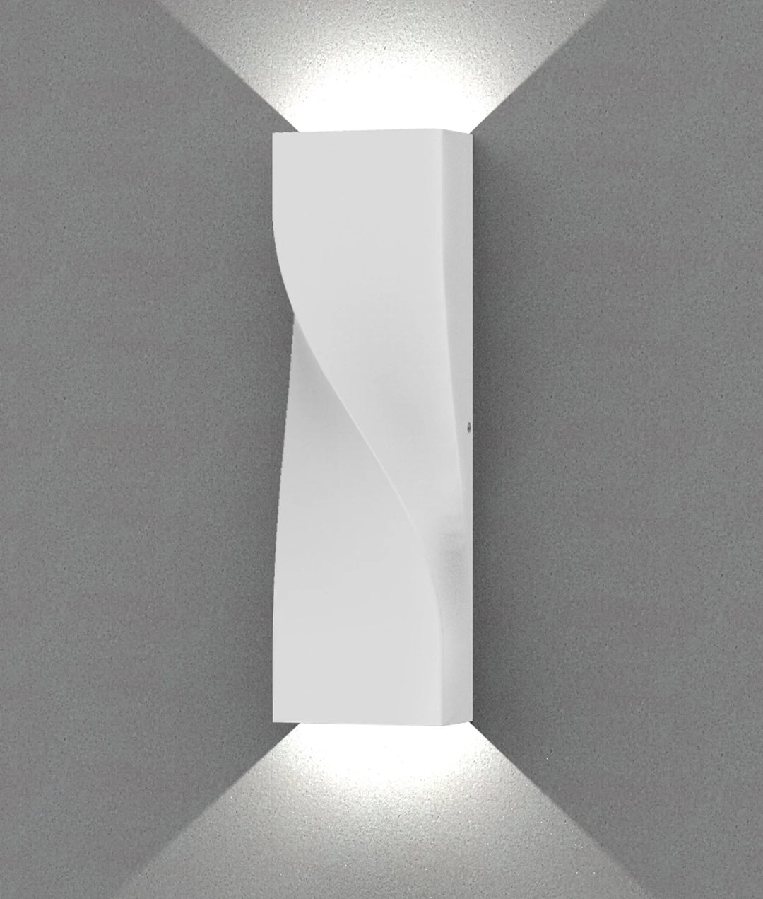 GIROTRI: Large Exterior LED Tri-CCT Surface Mounted Up/Down Twist Wall Lights IP65
