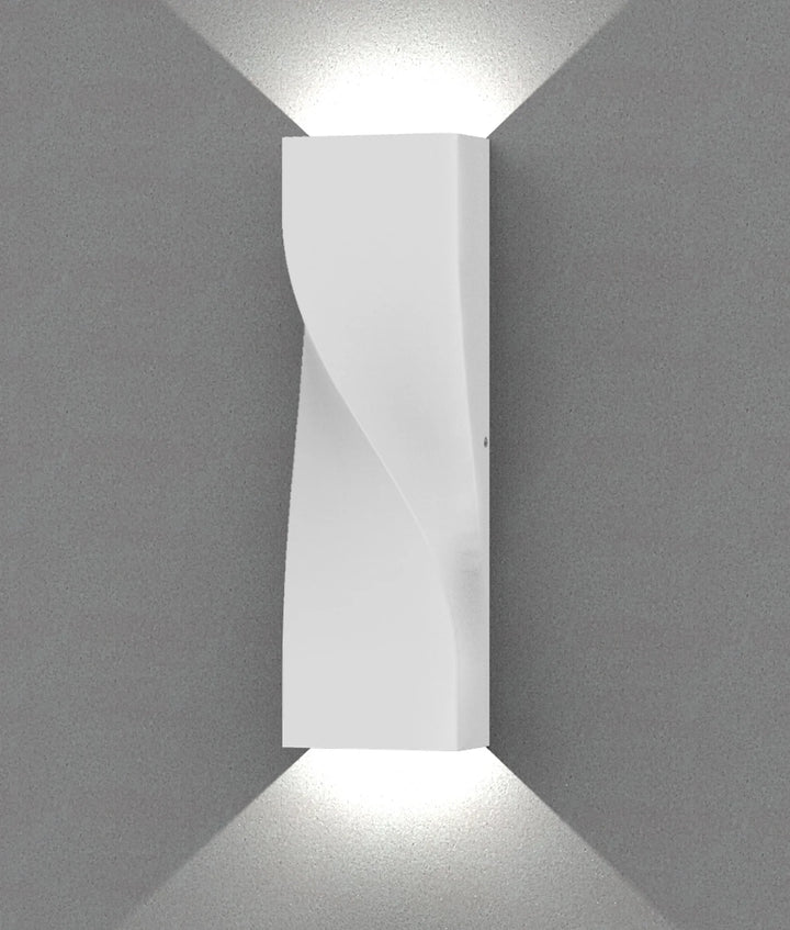 GIROTRI: Large Exterior LED Tri-CCT Surface Mounted Up/Down Twist Wall Lights IP65