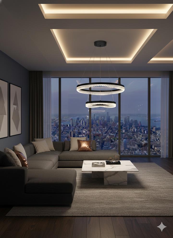 Glacier 2 rings Pendant Pendant