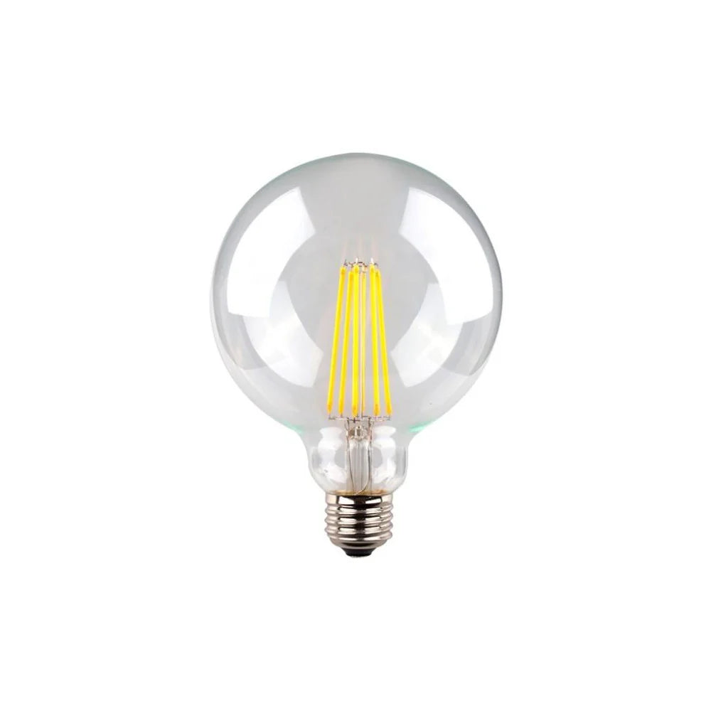 E27 G125 8w LED GLOBE CLEAR DIM