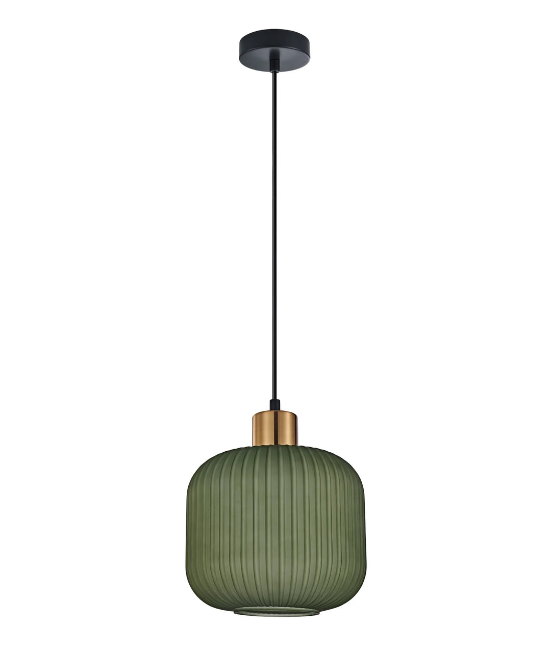 GOMITAS: Interior Translucent Glass Shade with Brass Highlight Pendant Lights