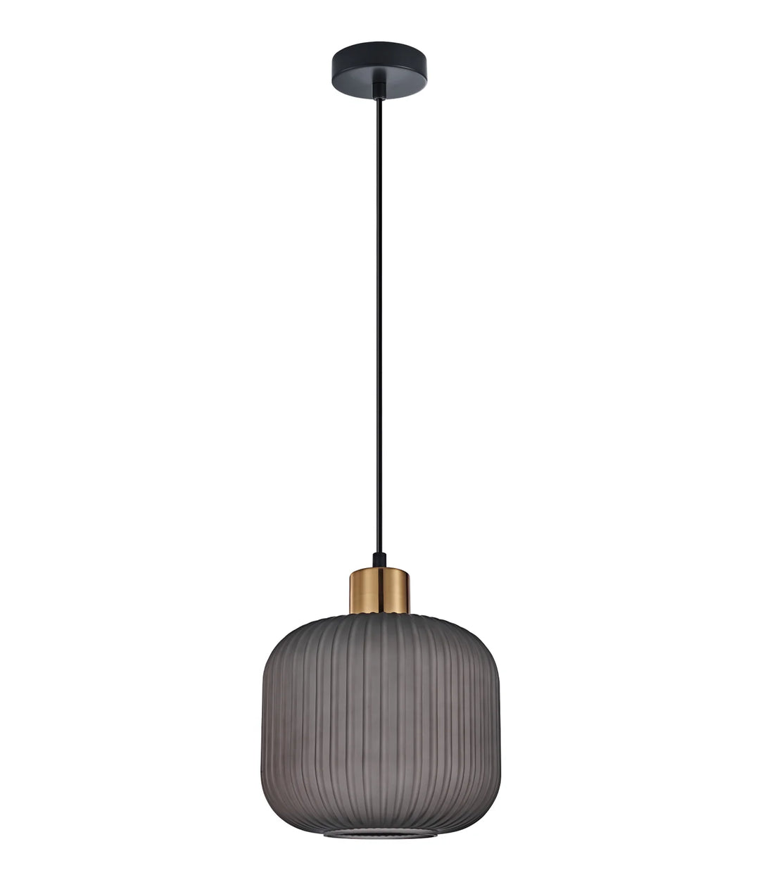 GOMITAS: Interior Translucent Glass Shade with Brass Highlight Pendant Lights