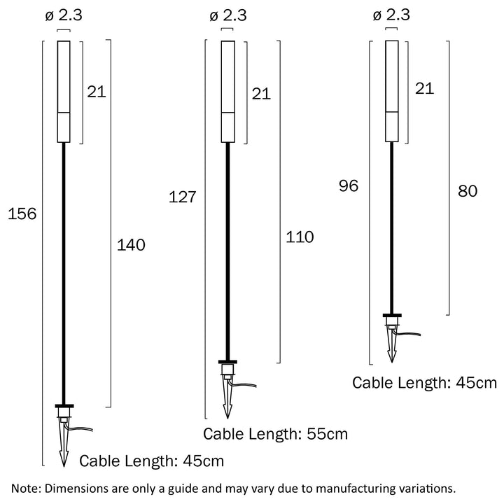 GROS 1w 80cm/140cm/110cm SPIKE SPOT LIGHT