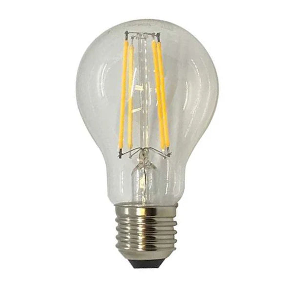 E27 A60 8w LED GLOBE CLEAR DIM-3000k