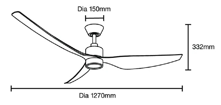 Genoa DC 50″ Smart Ceiling Fan With WIFI Remote Control + LED light