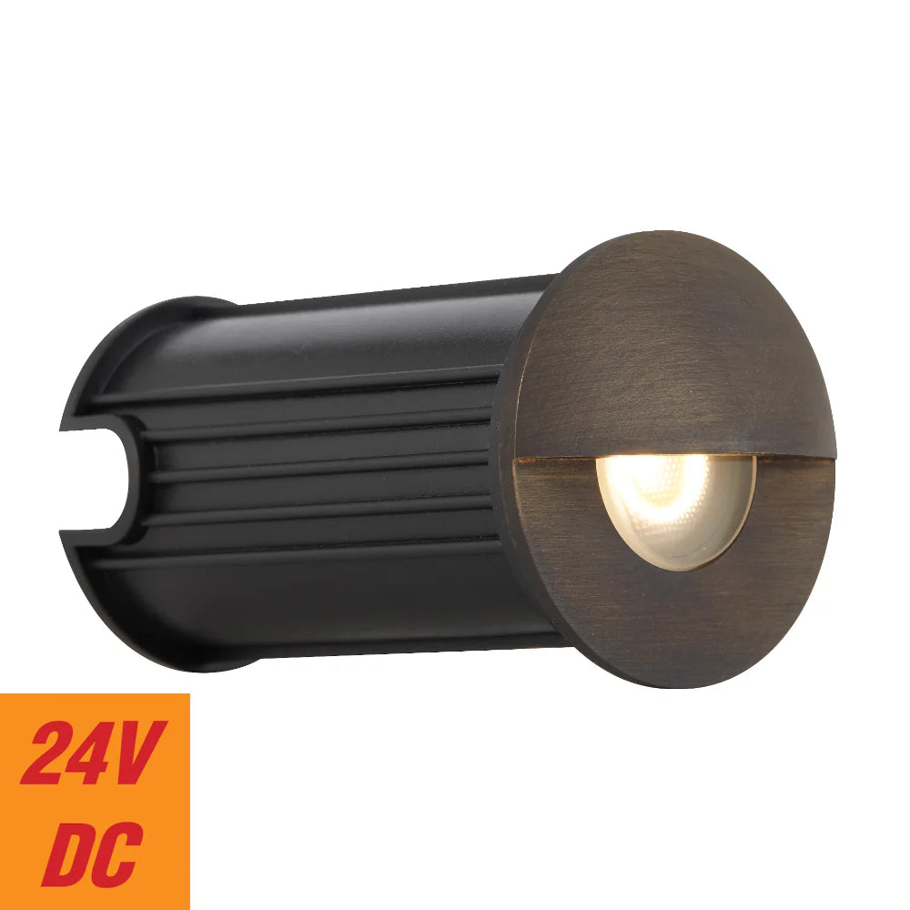 HALON BRASS STEP LIGHT Antique Brass step light