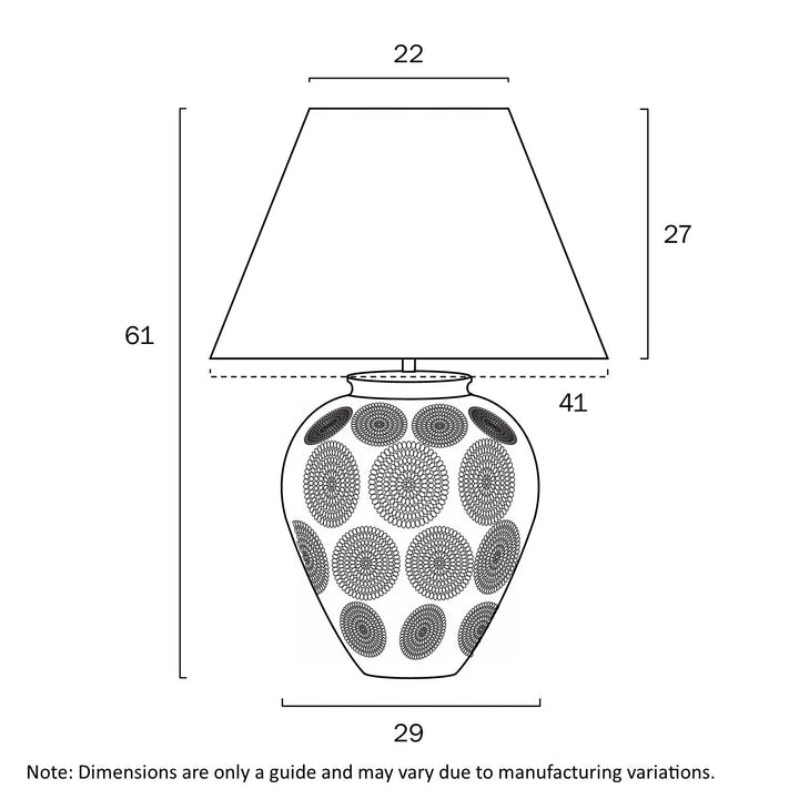 TELBIX HANNAH CERAMIC TABLE LAMP