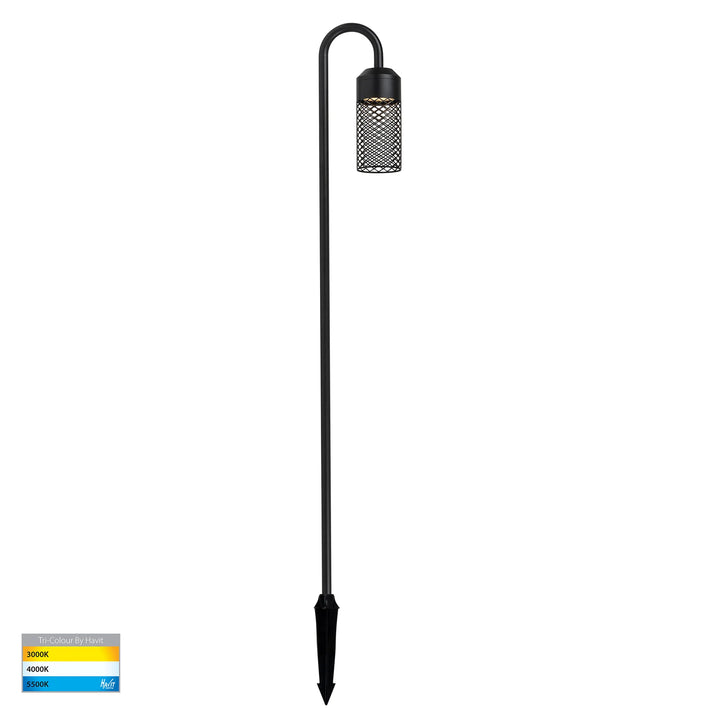 HV1529T-BLK-24V - Stellato Aluminium Black LED Bollard Spike Light Spike light