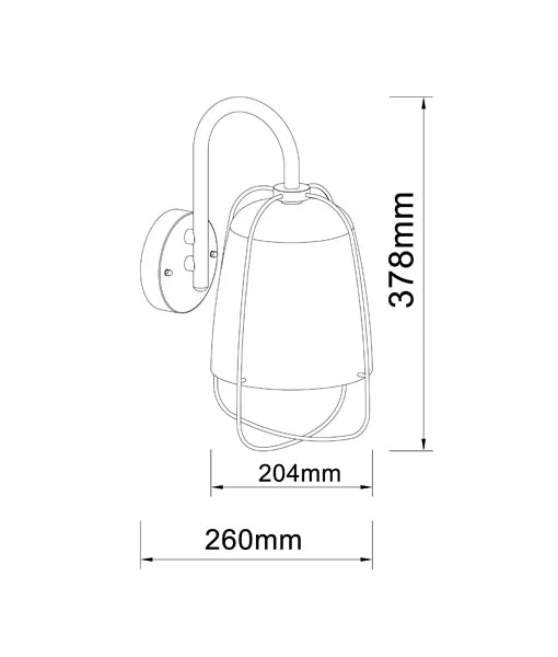 HINK: Exterior Cage Surface Mounted Wall Lights IP44