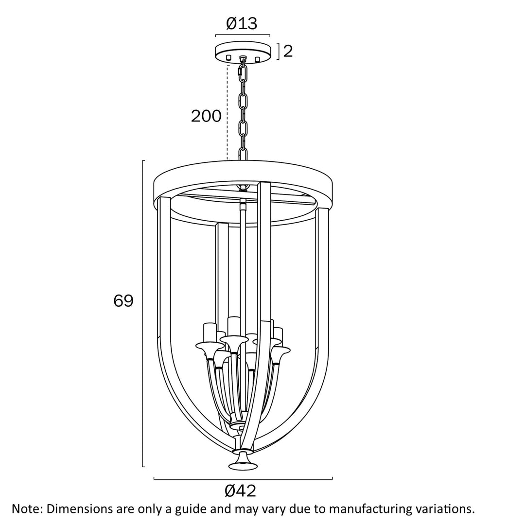 HOSLEY 6 LIGHT PENDANT