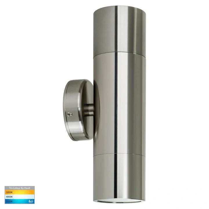 HV1005T-HV1007T- Tivah 316 Stainless Steel TRI Colour Up & Down Wall Pillar Lights