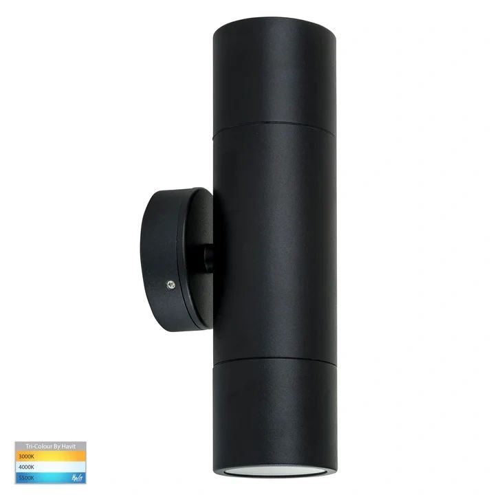 HV1025T- Tivah Black TRI Colour Up & Down Wall Pillar Lights