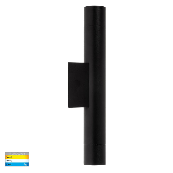 HV10293T - Dugo Aluminium Black/White Up & Down Wall Light