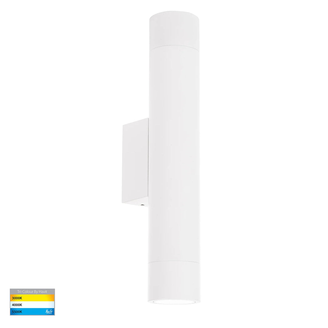 HV10294T - Dugo Aluminium Black/White Up & Down Wall Light 5W