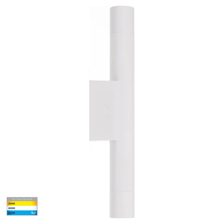 HV10295T - Dugo Aluminium Black/White Up & Down Wall Light 1.5W