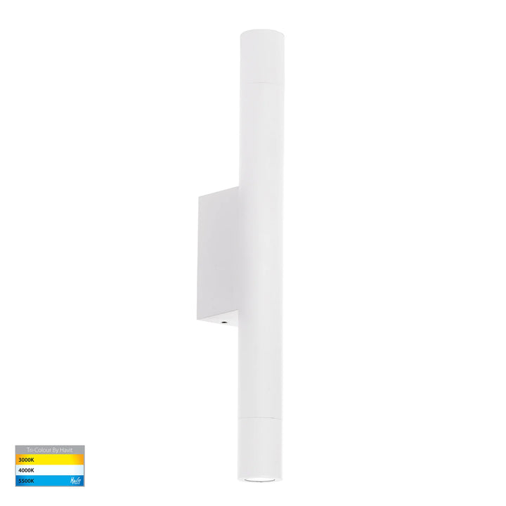 HV10295T - Dugo Aluminium Black/White Up & Down Wall Light 1.5W