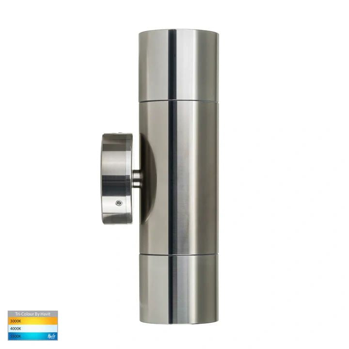 HV1085T- Tivah Titanium Aluminium TRI Colour Up & Down Wall Pillar Lights