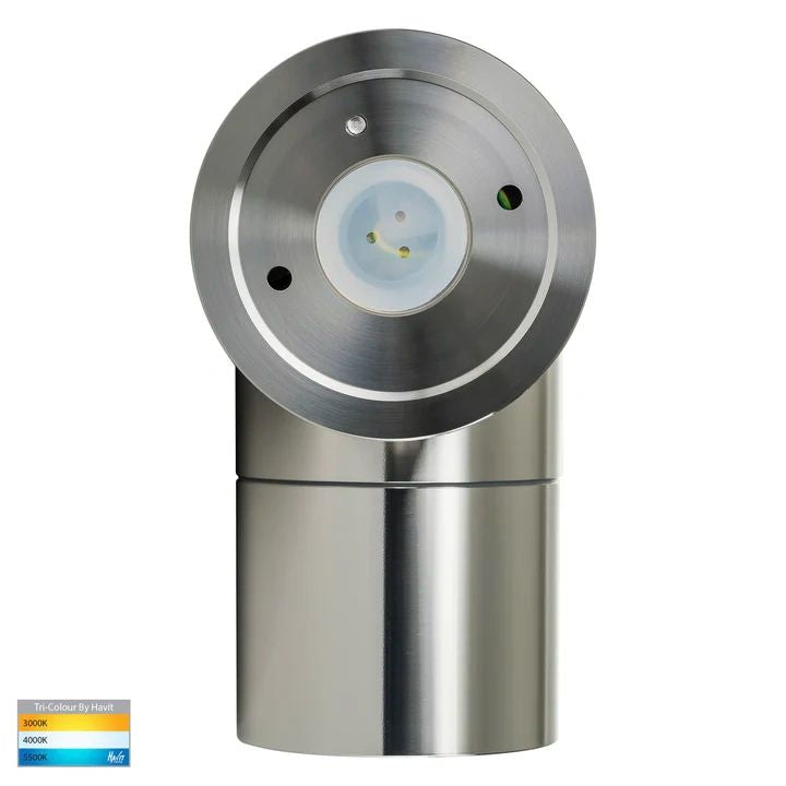 HV1105T- Tivah 316 Stainless Steel TRI Colour Fixed Down Wall Pillar Lights