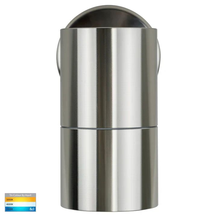 HV1105T- Tivah 316 Stainless Steel TRI Colour Fixed Down Wall Pillar Lights