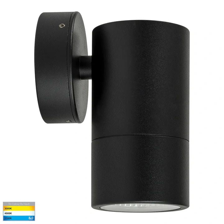 HAVIT Maxi Tivah Aluminium Black TRI Colour Fixed Down Wall Pillar Lights