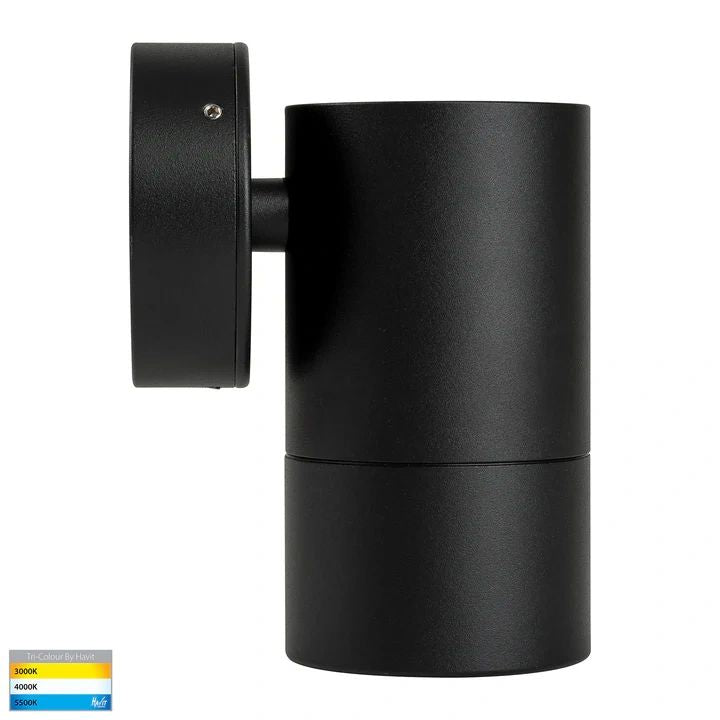 HAVIT Maxi Tivah Aluminium Black TRI Colour Fixed Down Wall Pillar Lights