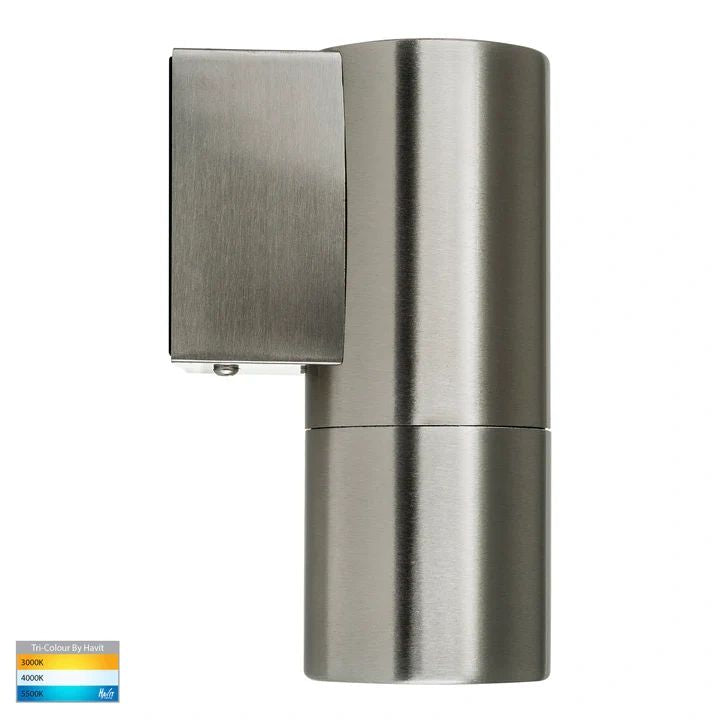 HAVIT Piaz Stainless Steel TRI Colour Fixed Down LED Wall Pillar Light