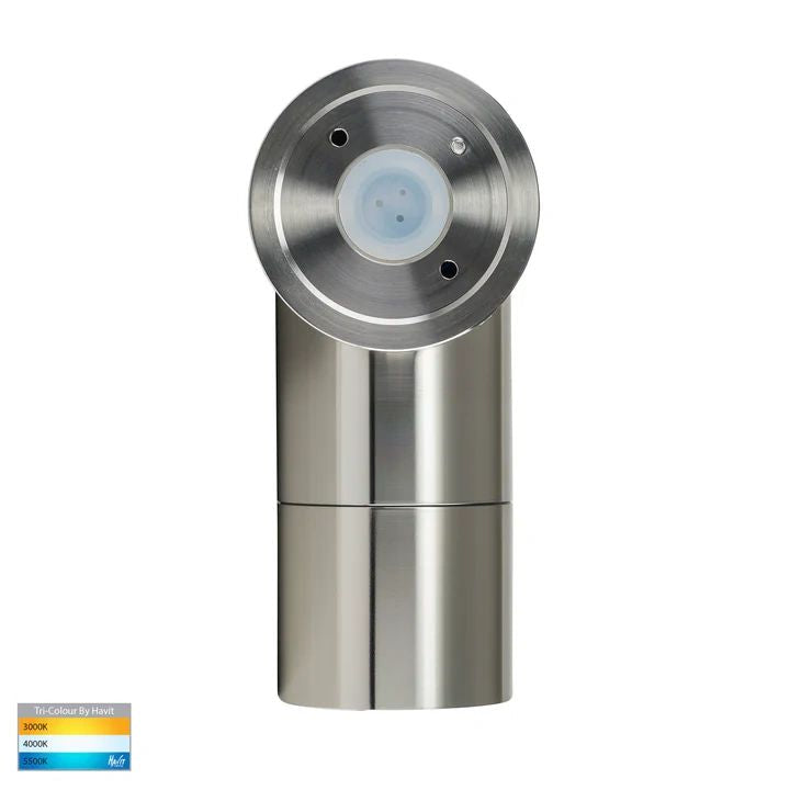 HV1205T- Tivah 316 Stainless Steel TRI Colour Single Adjustable Wall Pillar Lights