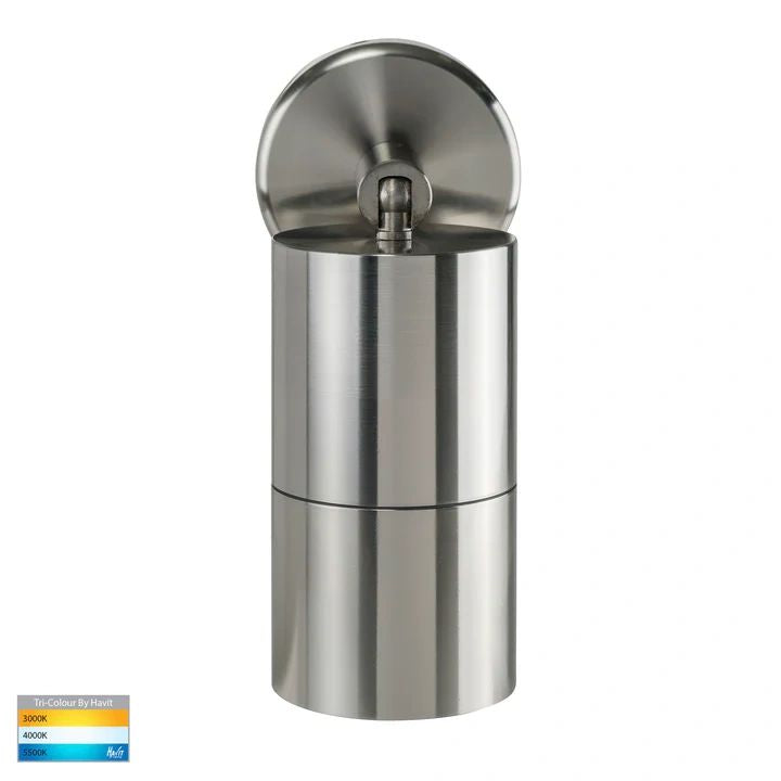 HV1205T- Tivah 316 Stainless Steel TRI Colour Single Adjustable Wall Pillar Lights