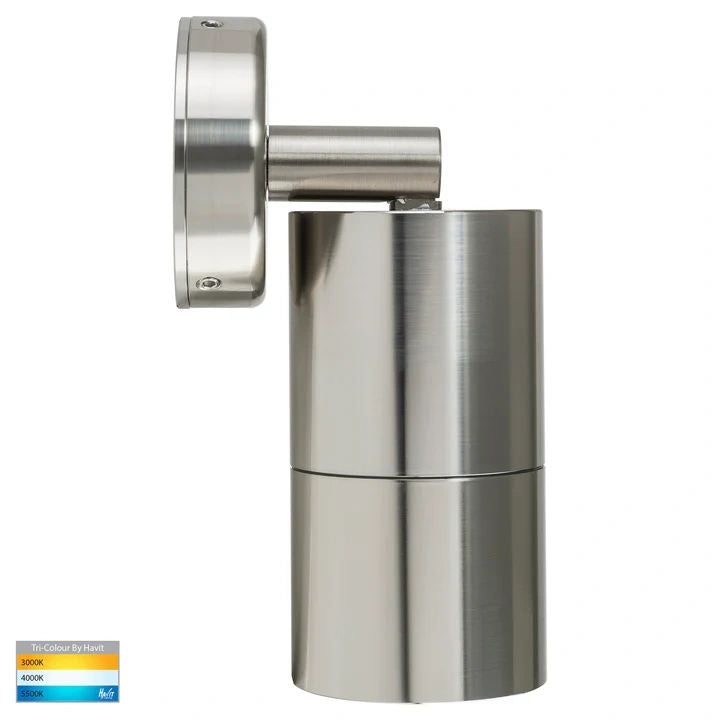 HV1205T- Tivah 316 Stainless Steel TRI Colour Single Adjustable Wall Pillar Lights