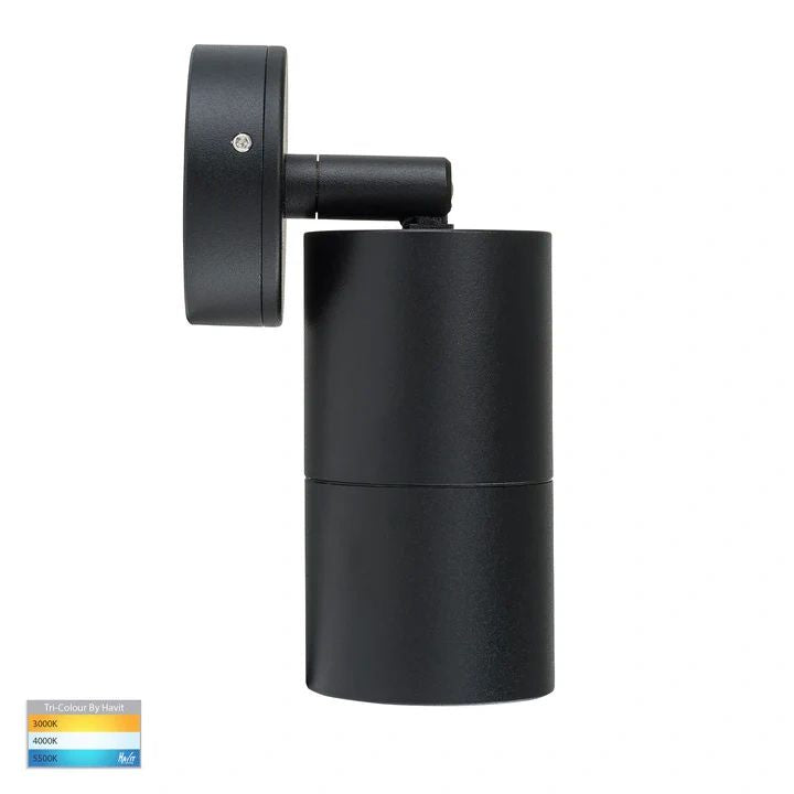 HV1225T- Tivah Black TRI Colour Single Adjustable Wall Pillar Lights