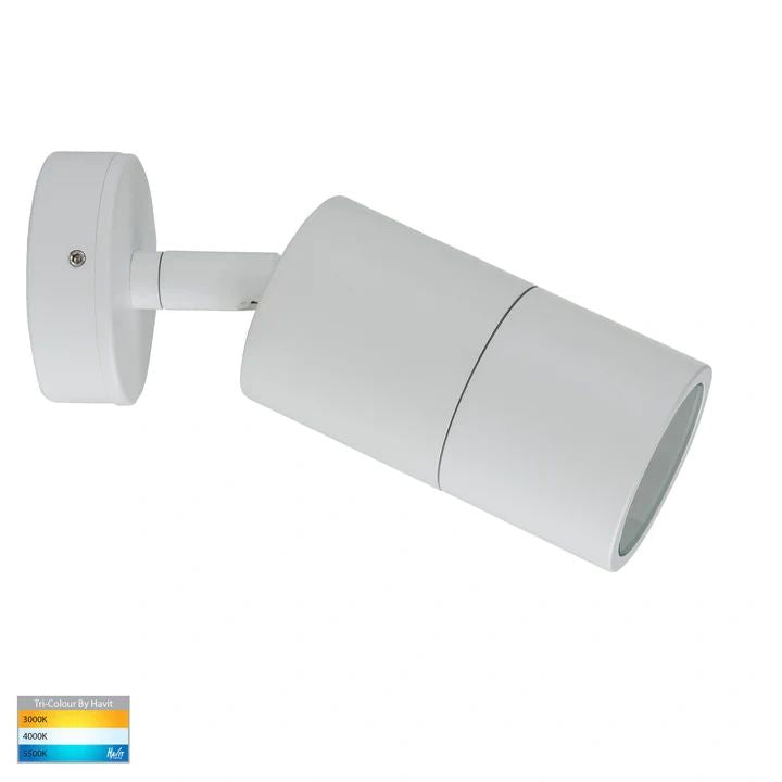 HV1235T- Tivah White TRI Colour Single Adjustable Wall Pillar Lights