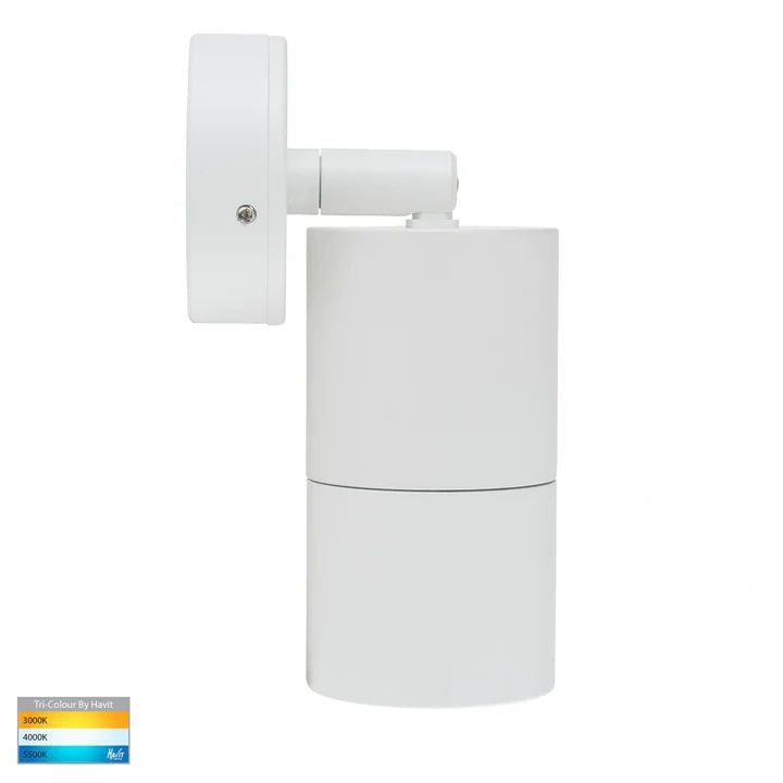 HV1235T- Tivah White TRI Colour Single Adjustable Wall Pillar Lights