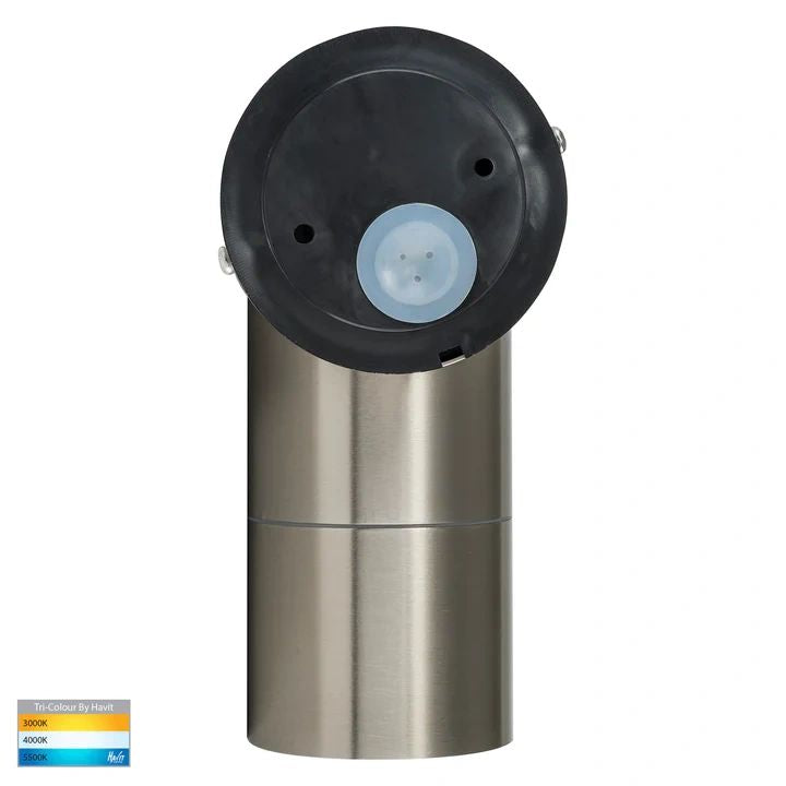 HAVIT Fortis Stainless Steel TRI Colour Single Adjustable LED Wall Pillar Light