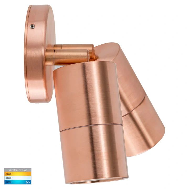 HV1315T Tivah Solid Copper TRI Colour Double Adjustable Wall Pillar Lights315T