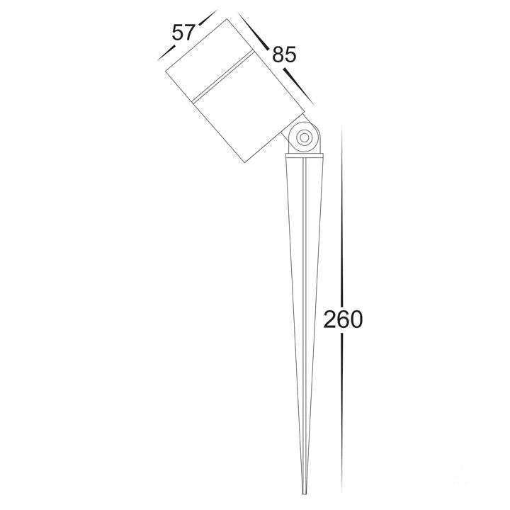 HV1429T-7W- Oasis Black 7w/12w/24w TRI Colour LED Garden Spike Light