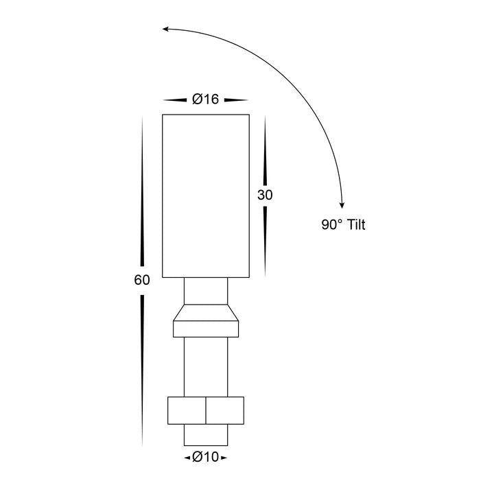 HV1433T- Spar Aluminium  Spike or Surface Mounted Spot Light