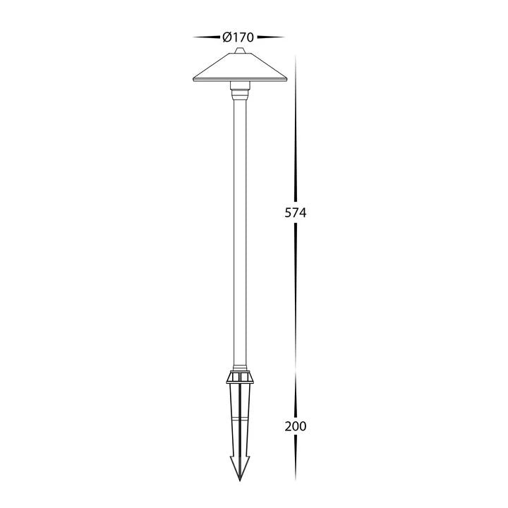 HV1453T- Bitta 3w LED Garden Spike Light