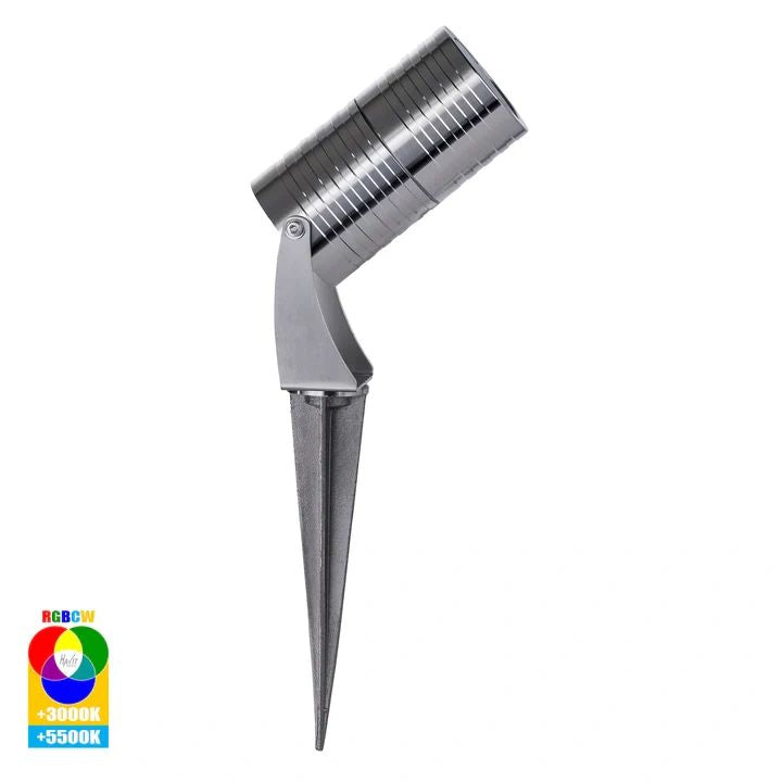 HV1462RGBW- Nova 316 Stainless Steel RGBCW 7w LED Garden Spike Light