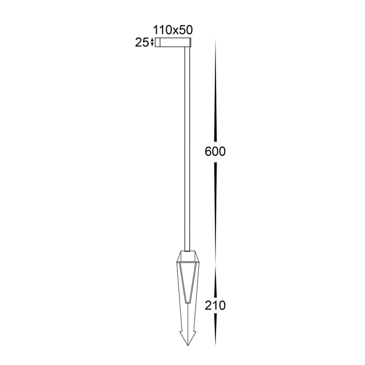 HV1517T-AB-24V - Lindri Antique Brass LED Bollard Spike Light