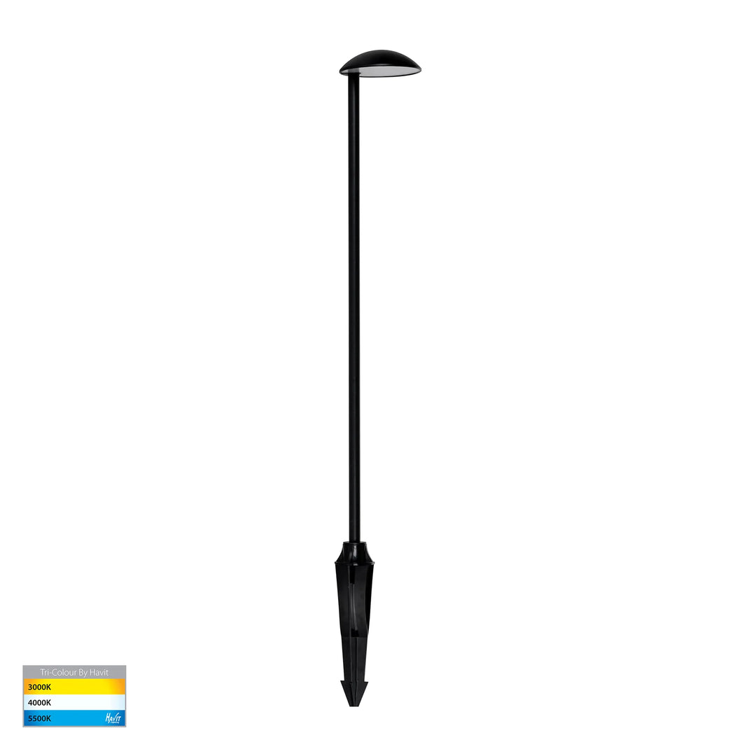 HV1524T-BLK-24V- Konoa Aluminium Black LED Bollard Spike Light