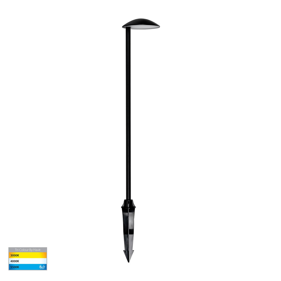 HV1524T-BLK-24V- Konoa Aluminium Black LED Bollard Spike Light