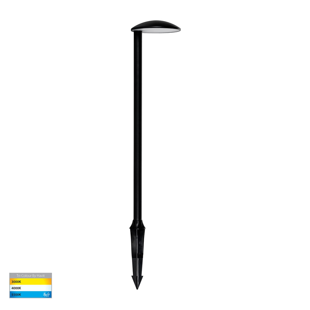 HV1524T-BLK-24V- Konoa Aluminium Black LED Bollard Spike Light