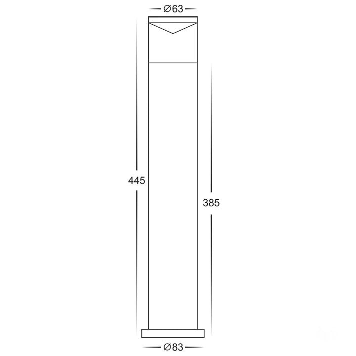 HV1601T- Highlite TRI Colour LED Bollard Lights Include 5w 240v GU10 LED