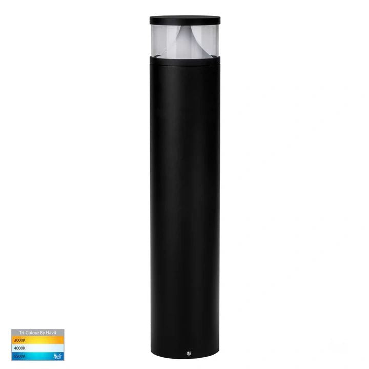 HV1628T-BLK-RND ROUND Divad 600mm Black LED Bollard Light