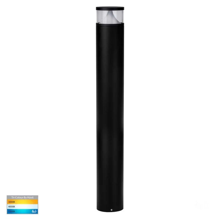 HV1629T-BLK-RND- Divad 1000mm Black LED Bollard Light