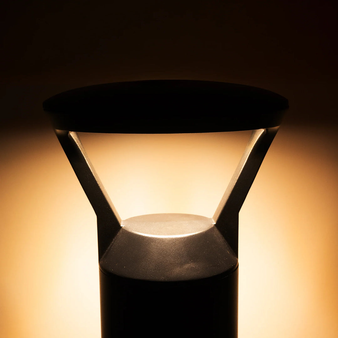 HV1643T-BLK-240V | HV1643T-BLK-24V - Thema Aluminium Black 975mm Round LED Bollard Lights