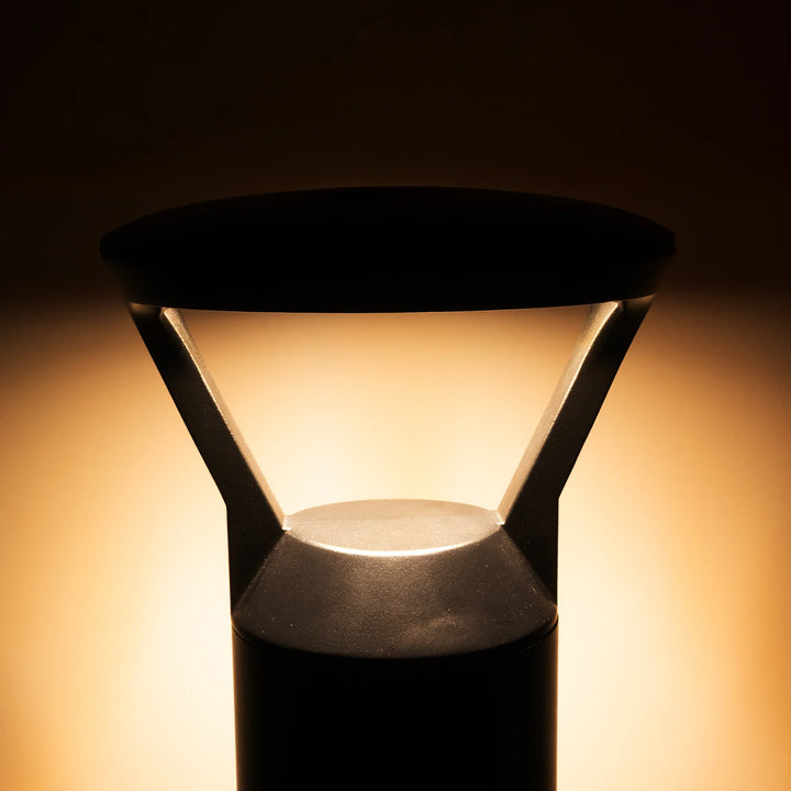 HV1643T-BLK-240V | HV1643T-BLK-24V - Thema Aluminium Black 975mm Round LED Bollard Lights