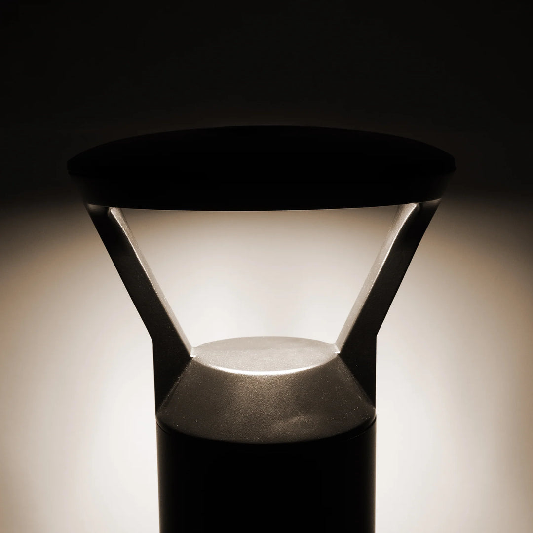 HV1643T-BLK-240V | HV1643T-BLK-24V - Thema Aluminium Black 975mm Round LED Bollard Lights