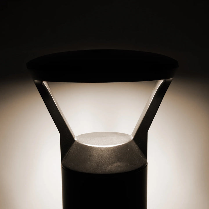 HV1643T-BLK-240V | HV1643T-BLK-24V - Thema Aluminium Black 975mm Round LED Bollard Lights