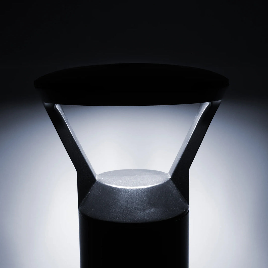 HV1643T-BLK-240V | HV1643T-BLK-24V - Thema Aluminium Black 975mm Round LED Bollard Lights